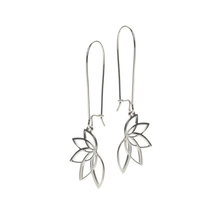 Earrings Lotus silver M - Anna & Deia
