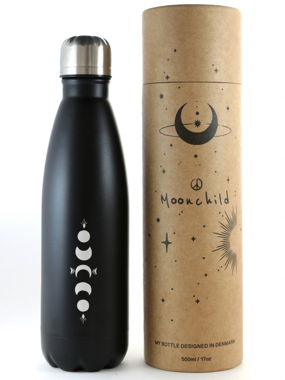 Water Bottle MY Bottle Black Silver 0.50 L - Moonchild Yoga Wear - Soul  Factory Shop