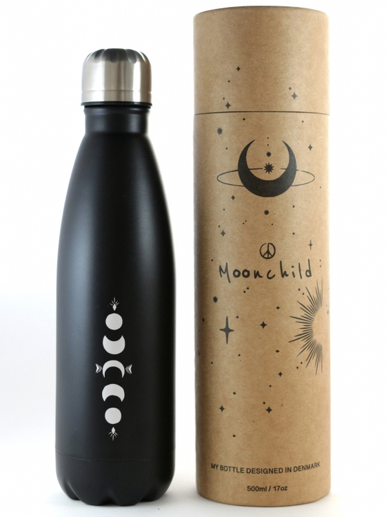 Water Bottle MY Bottle Black Silver 0.50 L - Moonchild Yoga Wear