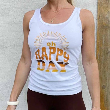 Tank Top "Oh Happy day" White - Soul Factory