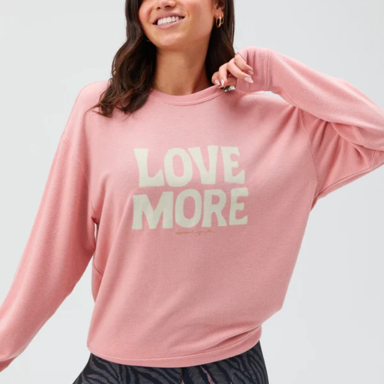 Sweatshirt Love More Savasana Sweater Rose - Spiritual Gangster
