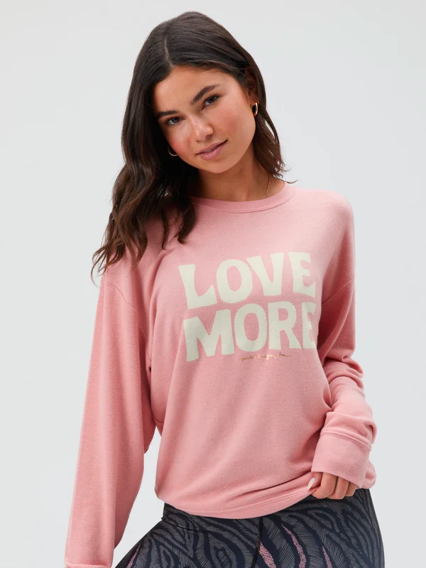 Sweatshirt Love More Savasana Sweater Rose - Spiritual Gangster