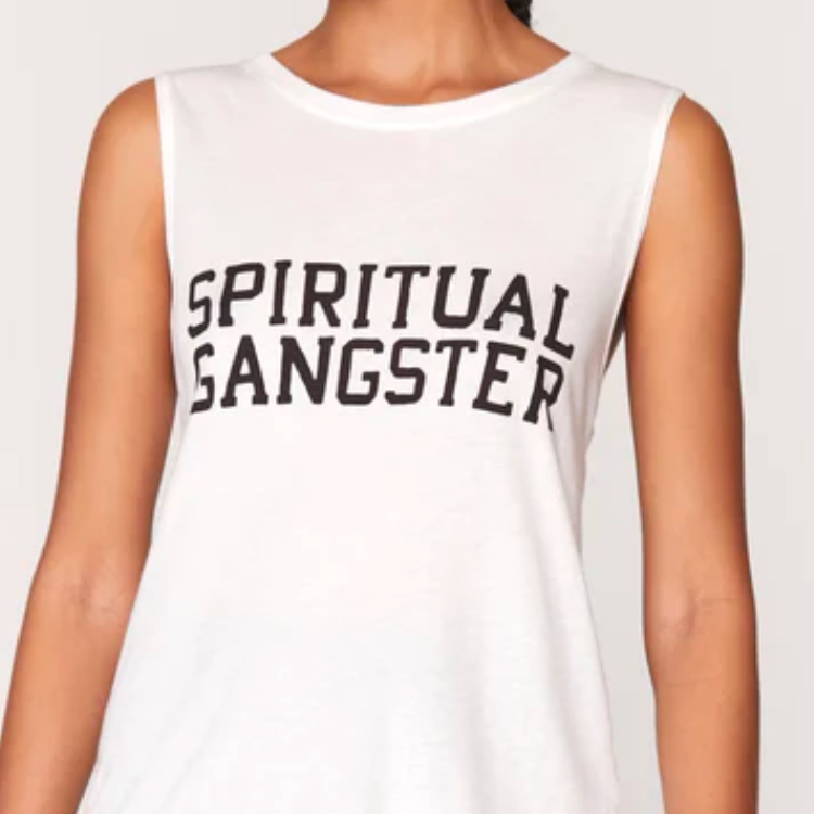 Tank Top Varsity White - Spiritual Gangster