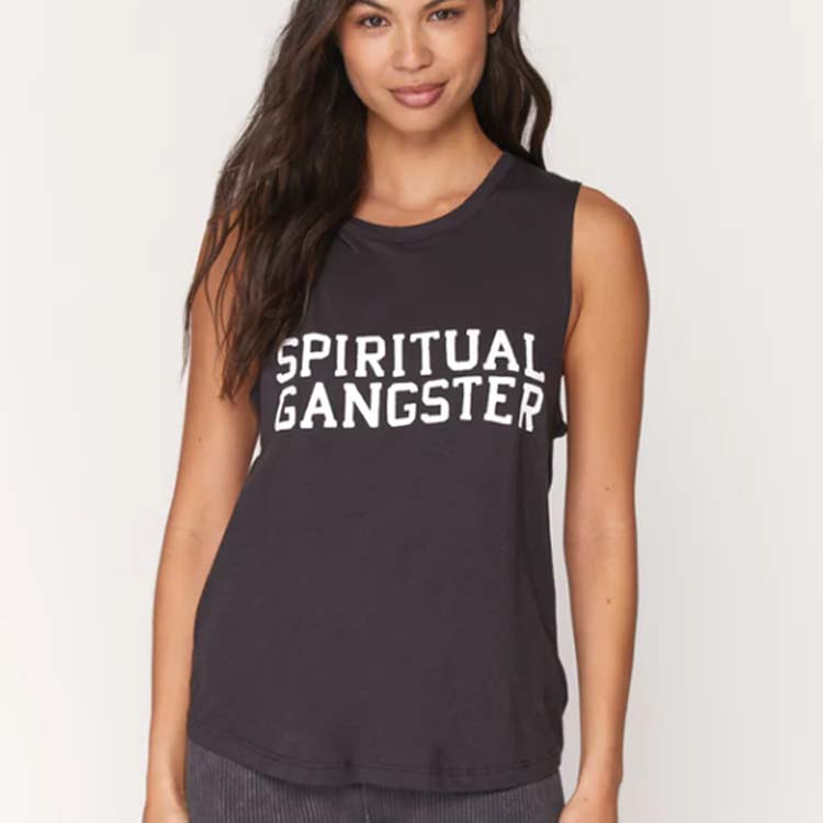 Tank Top Varsity Vintage Black - Spiritual Gangster