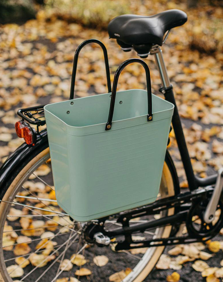 Väska Hinza hög med cykelfäste Olivgrön