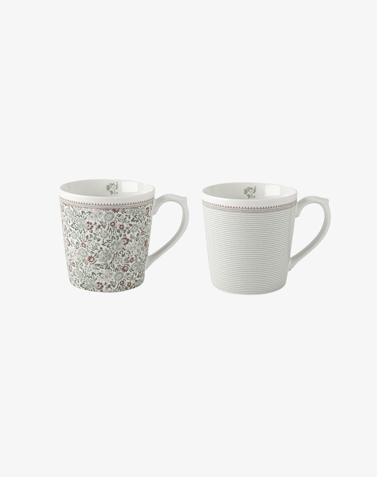 Laura Ashley Wild Clematris mugg 2 set i presentförpackning