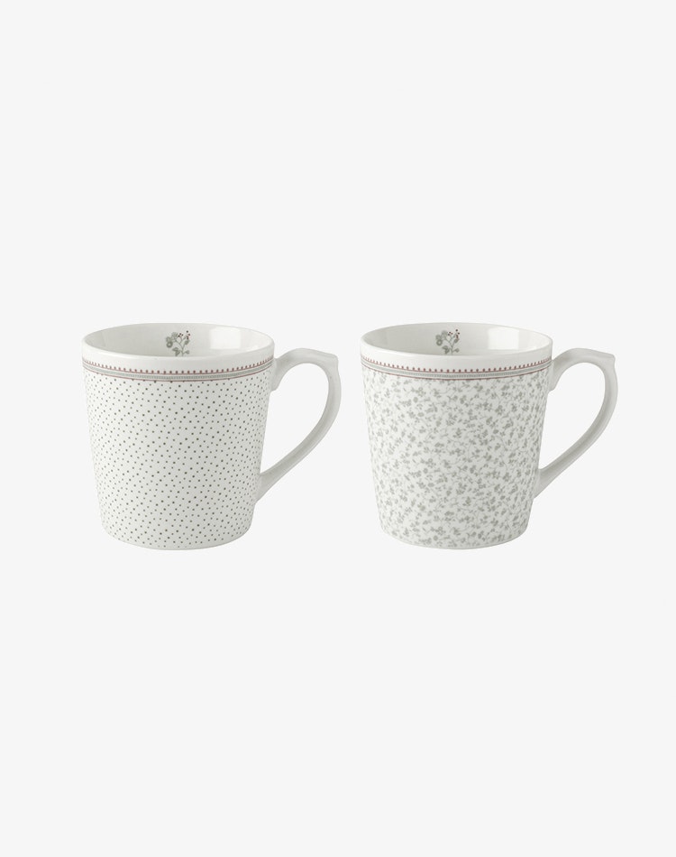 Laura Ashley Wild Clematris mugg 2 set i presentförpackning
