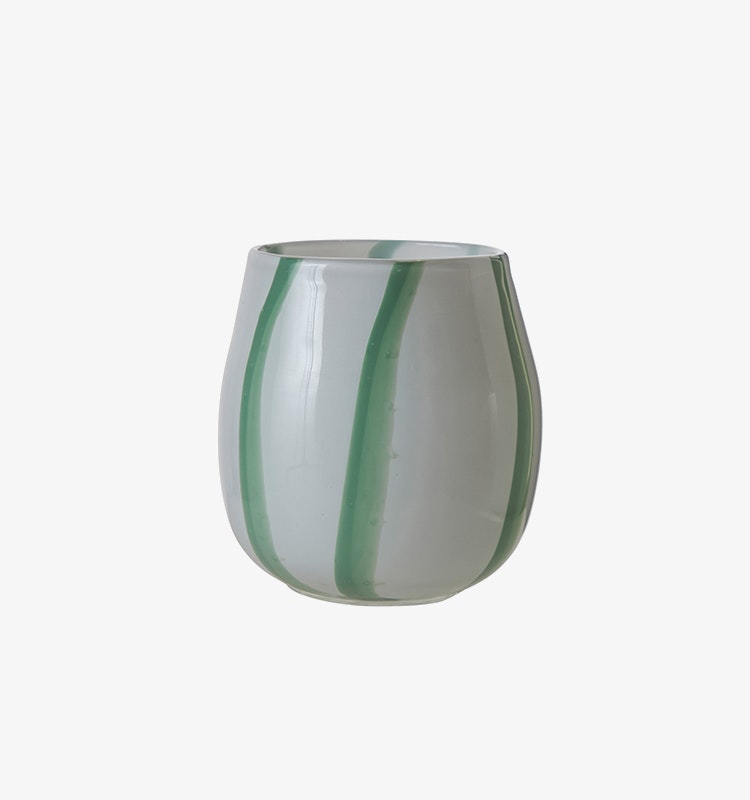 Stripe Lykta Vit / Grön - M