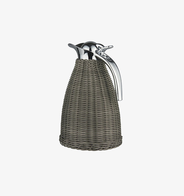 Termoskanna flätad bambu Grå