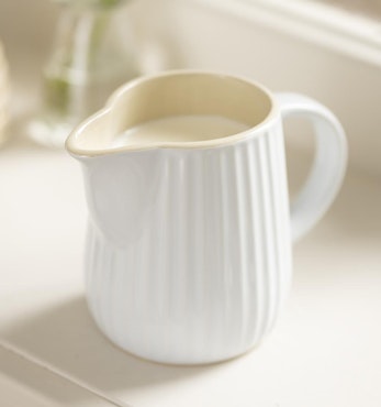 Mynte mjölk/grädd kanna med handtag- Vit