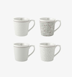 Laura Ashley Wild Clematris mugg 4 set mix i presentförpackning