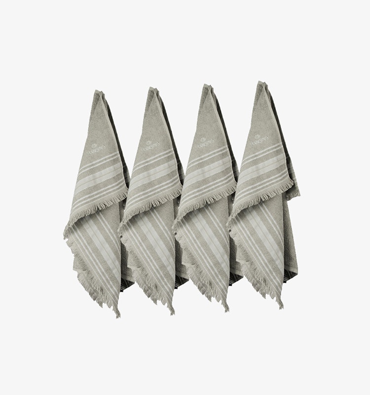 Hacko Bambuhandduk Grå 4-pack
