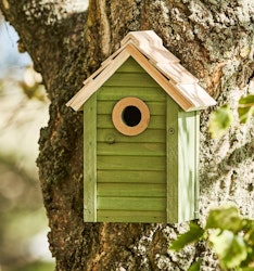 Klassisk Fågelhus grön/natur