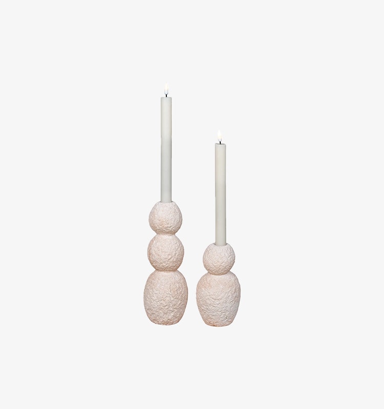 Ljushållare Natural cement 2 set Beige