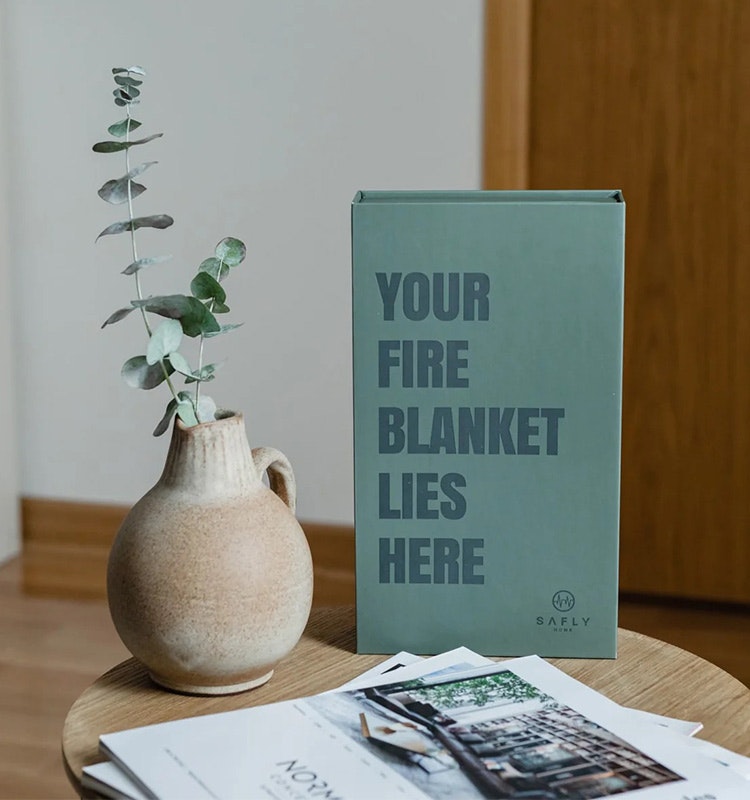 Coffe Tabel Book  med Brandfilt - Grön