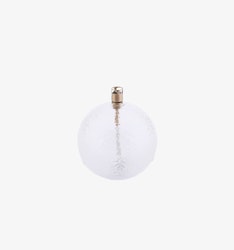 Oljelampa Rund Hamrat glas Brass  11cm