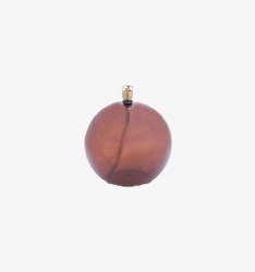 Oljelampa Rund Cognac Brass 13cm