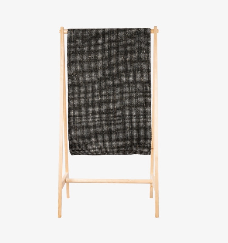 Granit gångmatta, jute/sisal sv/grå, 80 x 140 cm