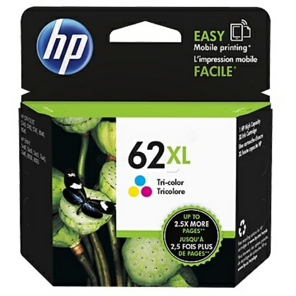 HP bläck 62XL 3färgs patron 415sidor - original