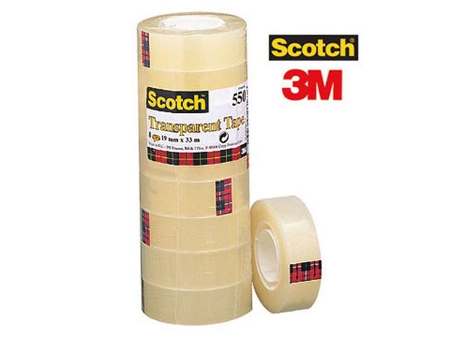 Kontorstejp SCOTCH 550 transp. 33mx19mm