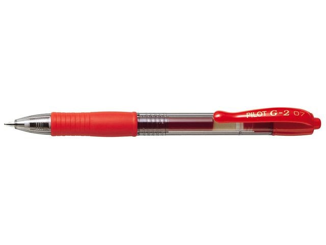 Bläckpenna Gel PILOT G-2 0,7 röd 12st