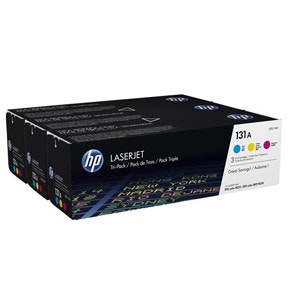 Lasertoner -131A  blå/röd/gul 3-pack - 3x1800sidor - HP original