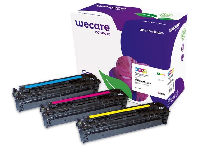 Lasertoner -131A blå/röd/gul 3-pack - 3x1800sidor - Wecare