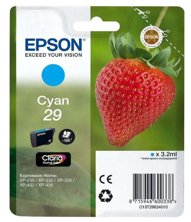 Epson 29 Cyan blå