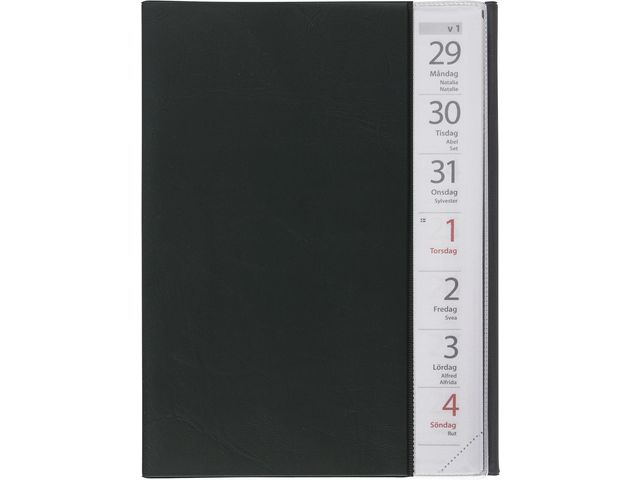 Stor Veckokalender, svart plast -1106  (2022)