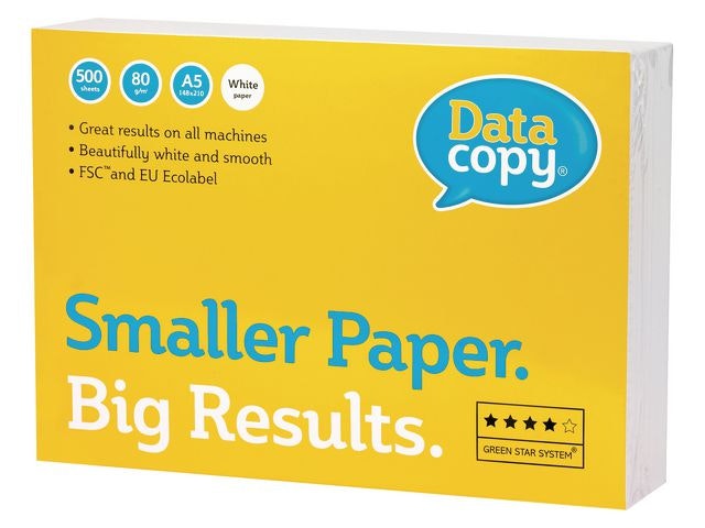 Papper DataCopy A5 ohålat 80g 500ark