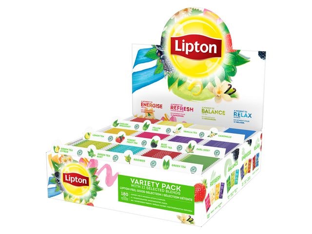 Te LIPTON Sortimentskartong påsar 180/fp