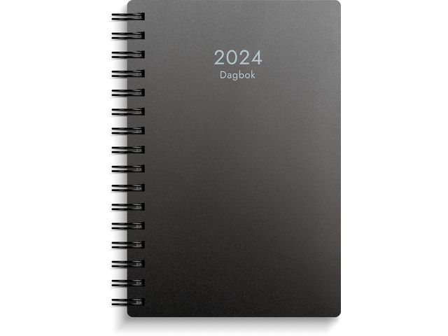 Dagbok, svart PP-plast - 1023  (2024)
