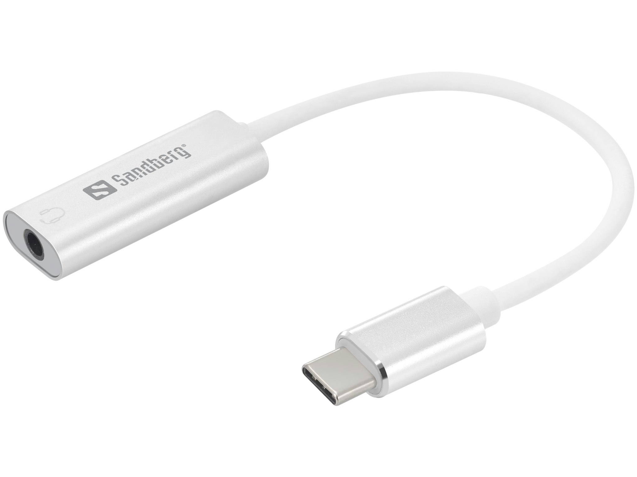 Adapter USB-C till 3,5mm vit Sandberg