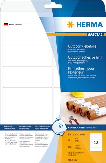 Herma etikett film extra tålig 99,1x42,3 (120)