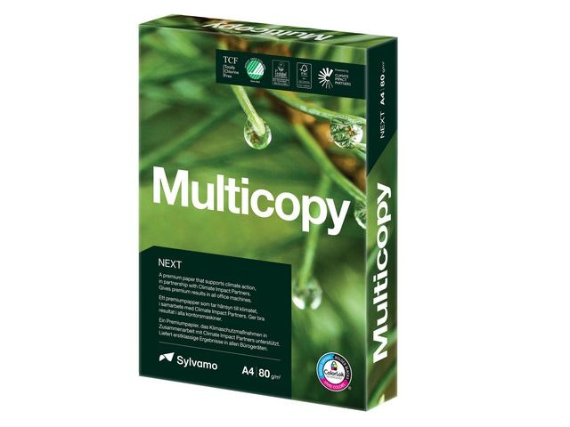 Papper MultiCopy Next A4 hålat 80g 2500ark