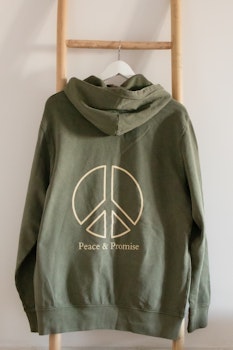 Peace Hoodie Vintage Khaki