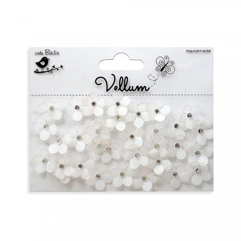 Vellum Jewelled Florettes - White