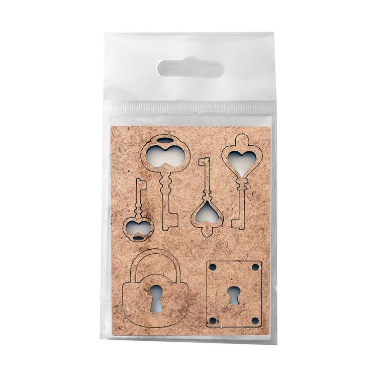 Hardboard die cut Locks and keys