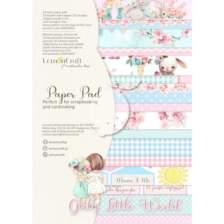 Girls little world A4 papperspad