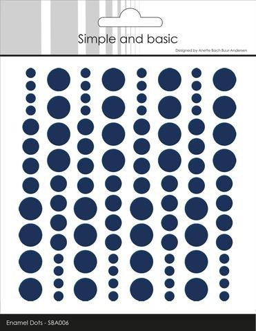 SBA006 Enamel Dots Dark blue