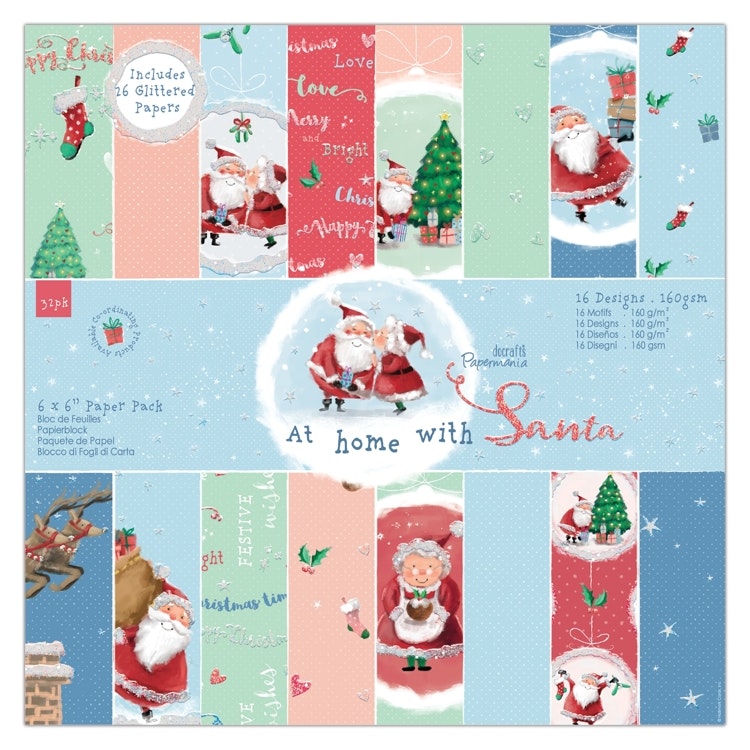 Papperspad At home with Santa 6x6