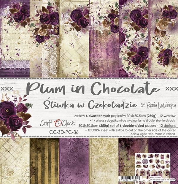 Plum in Chocolate 12x12