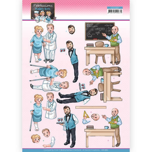 3D Cutting Sheet  - Male Professions