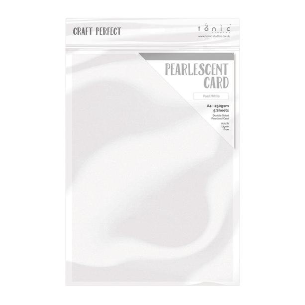 Craft Perfect - Pearlescent Card - Pearl silverwhite