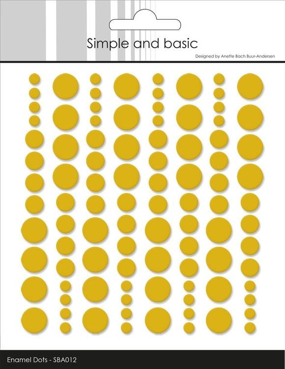 SBA012 Enamel Dots Mustard