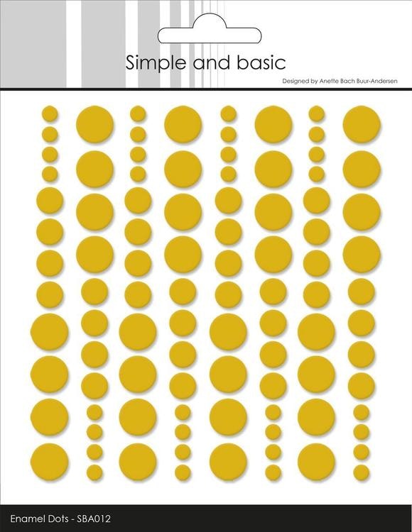 SBA012 Enamel Dots Mustard