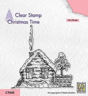 Nellie Snellen Clearstamp “Snowy Cottage-2" CT045