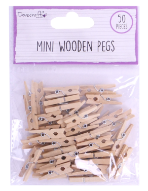 Mini wooden pegs