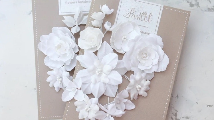 Set of flowers "Basic mix" white МG0004