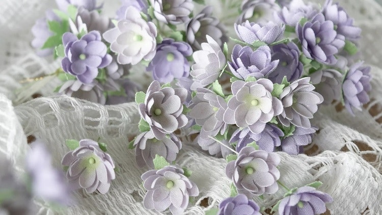 Mini flowers lilac 1 cm MMC0003